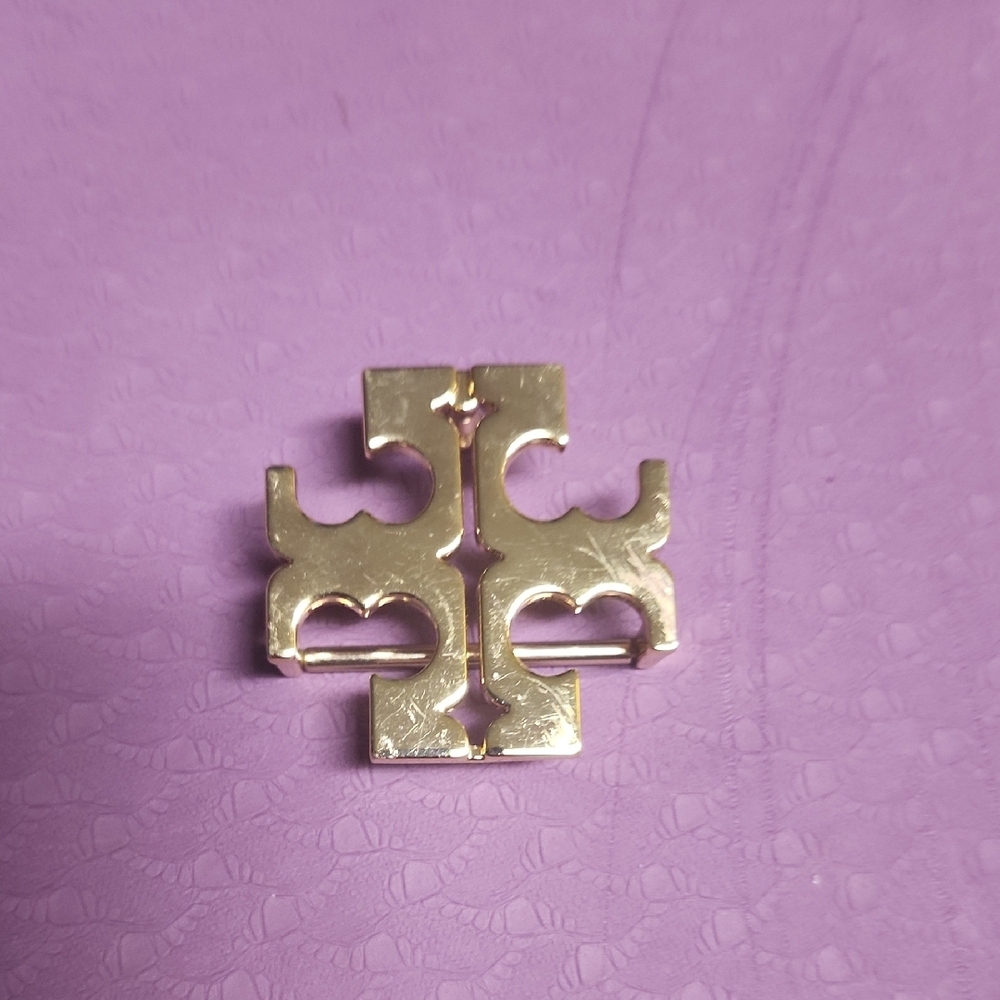 Gold Logo Tory Burch Belt Buckle For 1 1/2 Inch Belt